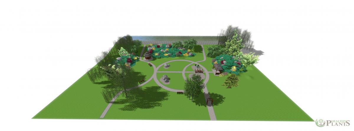 Разработка проекта зоны отдыха в восточном стиле на Острове Детства г. Белая Церковь